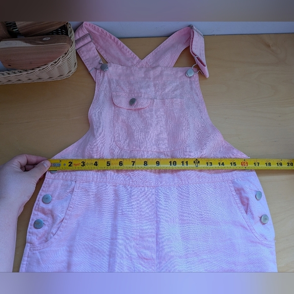 CHADWICK'S Baby Pink Overall Size 6 100% Linen Colorful - Picture 9 of 12
